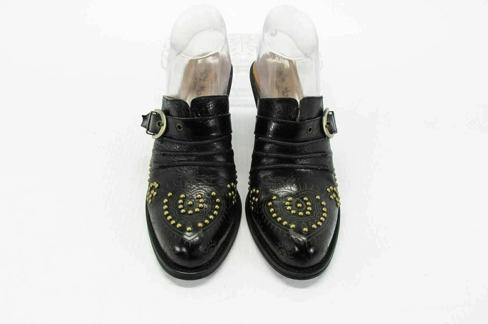 Miz Mooz Womens Shoes Gazith Size 7.5M Black Studded Western Mule Pre Owned qp - Image 4 of 4