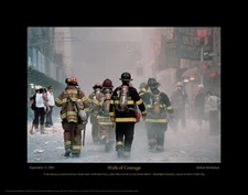 WALK OF COURAGE 9/11 FIREFIGHTERS 22x28 POSTER PRINT - Photo by Robert McMahan