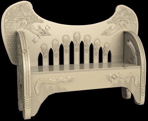13 piezas SILLAS DE MUEBLES modelos 3D STL para enrutador de 4 ejes tallado CNC Aspire - Imagen 12 de 12