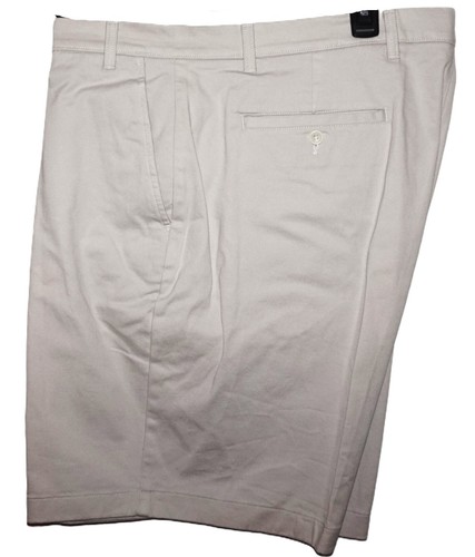 Roundtree Yorke Casual Shorts Stone Off-White BIG 48 Stretch Flat Front NWT - Picture 2 of 2