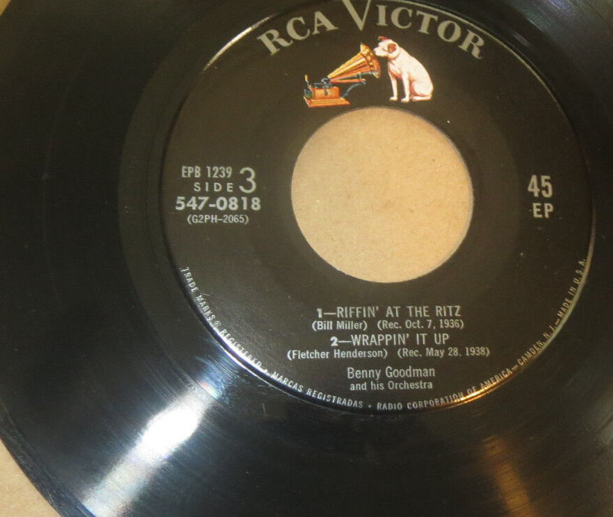 45RPM RCA Victor EPB 1239 c1955 This is Benny Goodman, high-grade