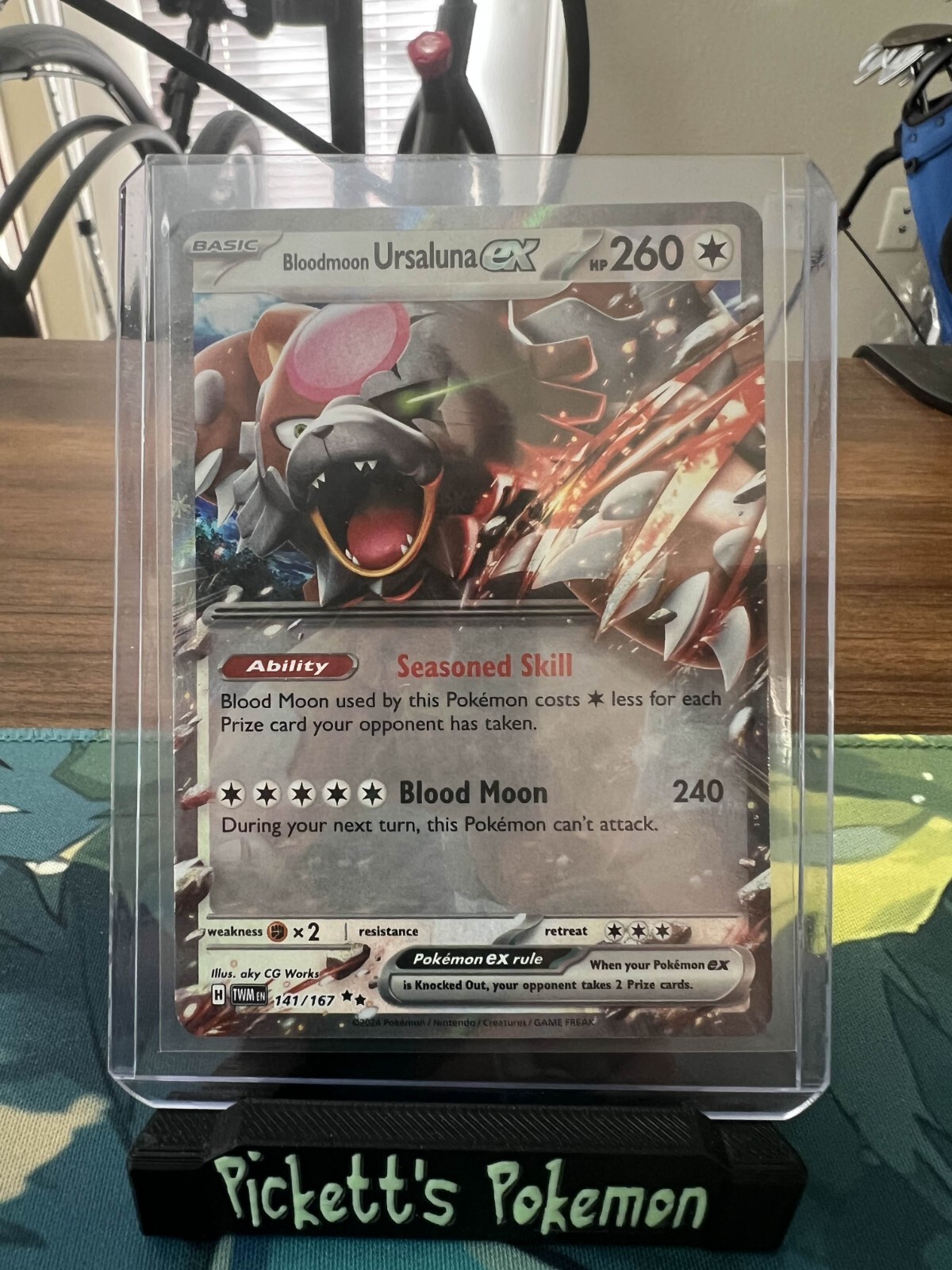 Bloodmoon Ursaluna ex #141/167 SV06: Twilight Masquerade Pokemon NM