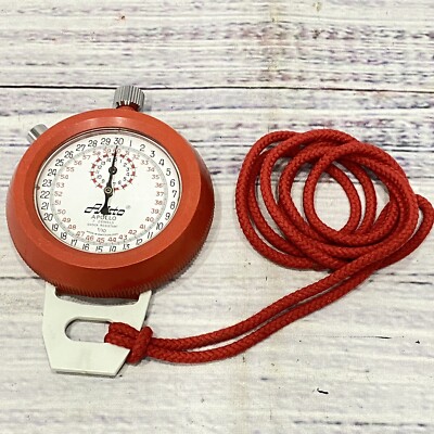 HERWINSストップウォッチ Vintage Herwins Hattrick Stopwatch Red & Neck Cord Aristo Apollo