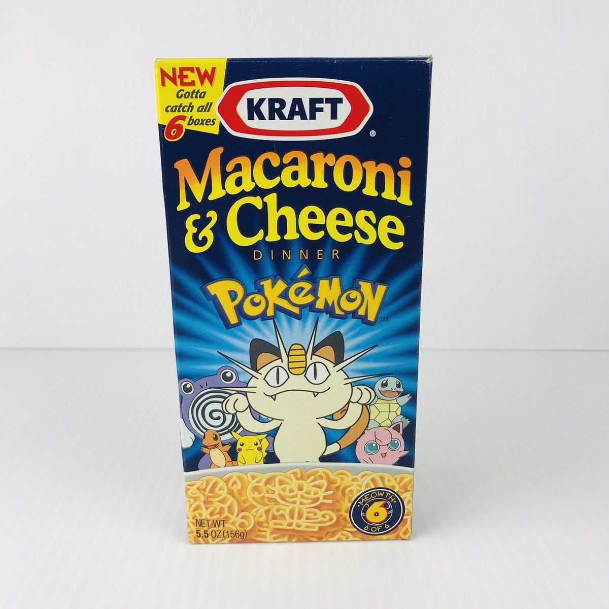 Meowth Pokemon #6 of 6 Macaroni Cheese Kraft Factory Sealed Full