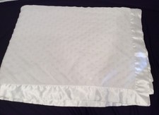 Baby Starters Security Blanket Minky Plush White 30  x40  Boy Girl Unisex Nursery