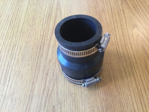Flexible Coupling 2 x 1-1/2 Reducer Reducing Coupling Plumbing Clamps PVC Fernco