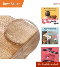 Stylish Round Furniture Corner Guards - Transparent PVC Baby Proofing Set of 12