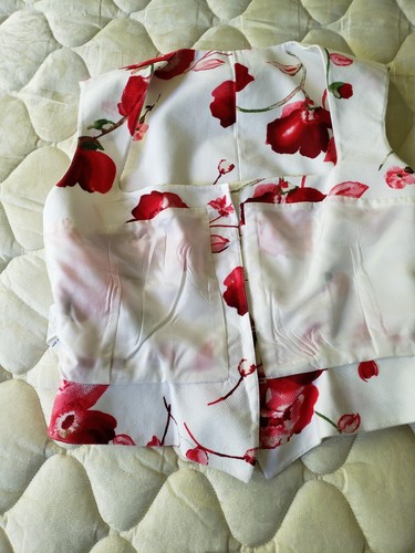 Guy Laroche Vintage Floral 80's Sleeveless Pencil Skirt Suit Size F46 Fits 10-12 - Picture 12 of 24