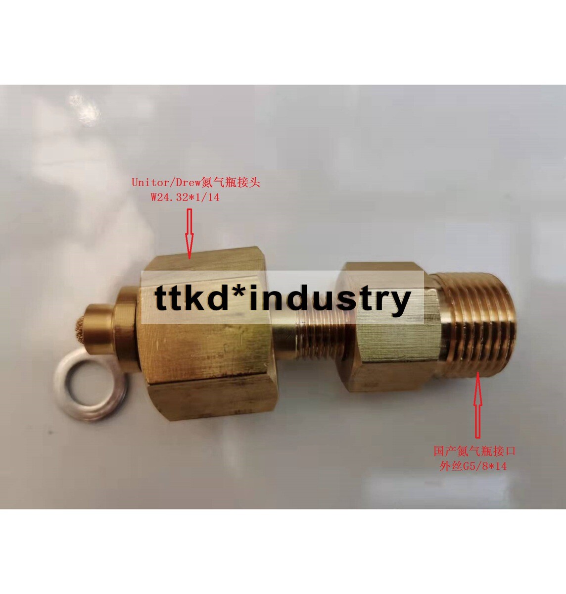 1PCS NEW Nitrogen cylinder adapter DIN477 W24.32-1/14/G5/8-14 | eBay