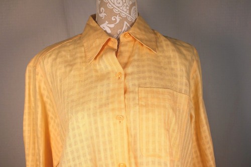Camicetta/camicia Liz Claiborne Lizsport S donna lino irlandese manica lunga oro - Foto 5 di 12