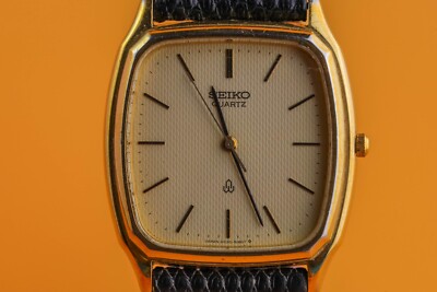 新品電池 セイコー 6030-5190 腕時計 1981年製 シャリオ Seiko 6030-5190 Gold Plated Rectangular Case 37x32mm Mens Quartz
