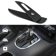 Carbon Fiber Shift Gear Panel Decor Cover Molding Trim For Ford Mustang 2015-19