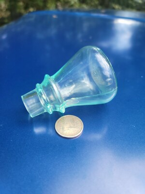 Nice Old Cone Ink Well * Antique Blue Aqua Ink Bottle! Late 1890's to 1910's.
