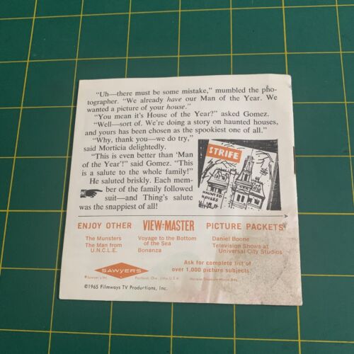 View Master The Addams Family Portrait of Gomez Booklet Only 2a - Picture 2 of 2