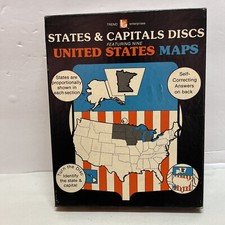 States And Capitals Featuring Nine United States Maps Some Discs Are Missing 