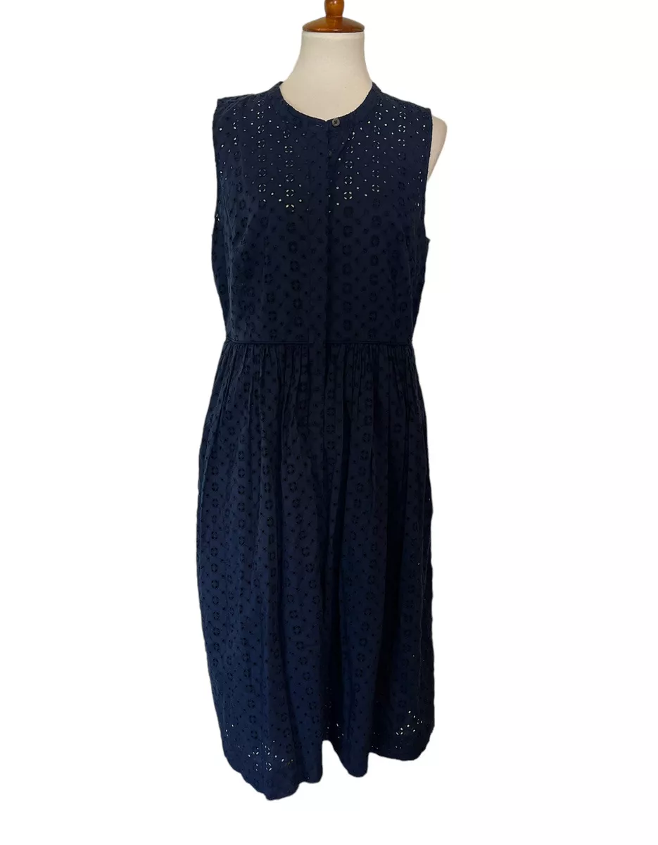 J crew navy eyelet cheap dress