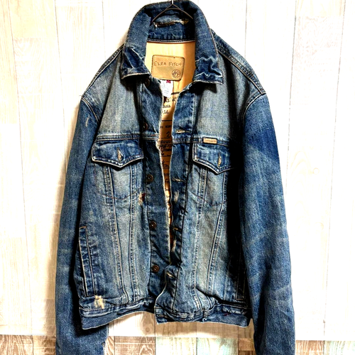 EZRA FITCH seltene Jeansjacke G-Jacke Abercrombie Herren gebraucht top Gr. M