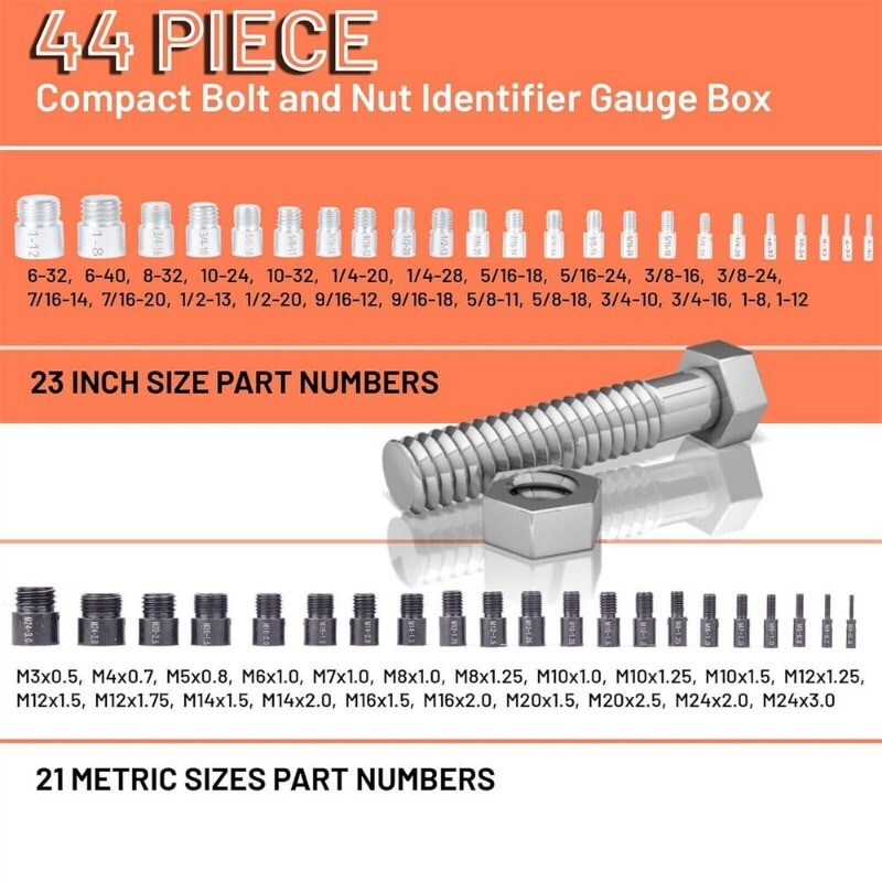 mi確認ページ 28 Thread Identifier Gauge Screw Size Thread Gauge Nut and