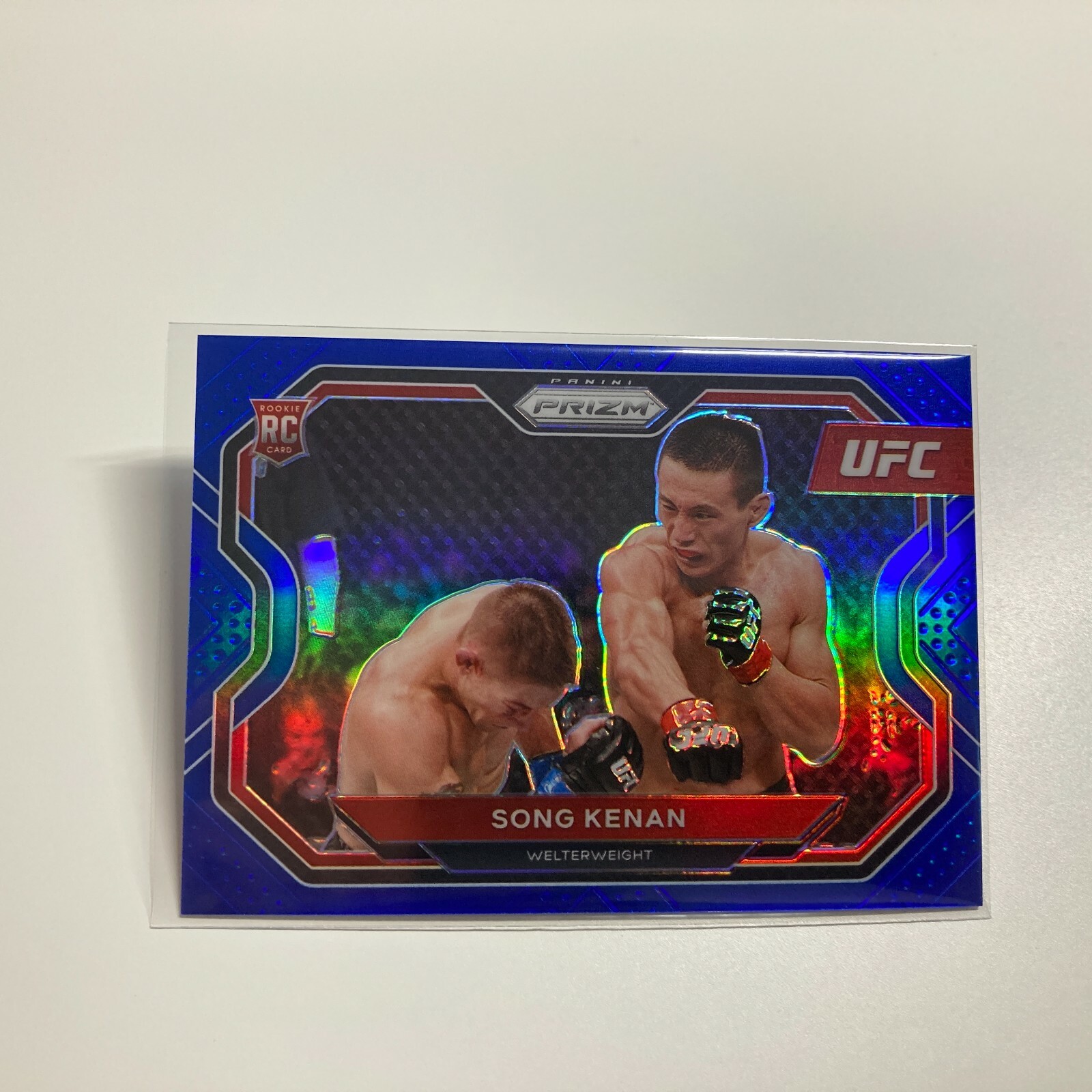 Song Kenan 2021 Panini Prizm UFC Blue Refractor RC Rookie Card 7/199 #167