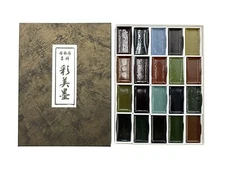 Kissho Paint for Japanese Painting Kakugansai Saibiboku 20 Colors Set Art Sketch