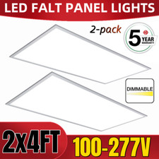 2Pack 75W 2X4Ft Recessed Ceiling Flat LED Light Panel Commercial Light Fixtures