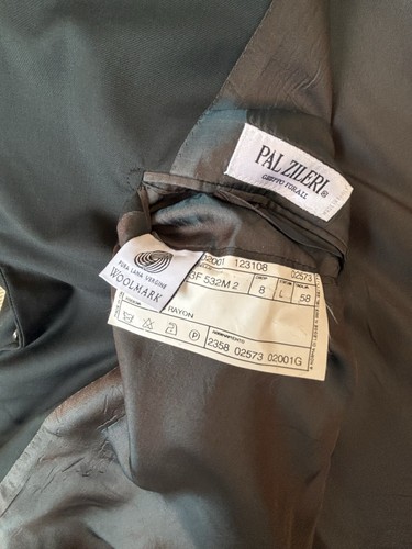 PAL ZILERI LORO PIANA 100% Wool Sport Suit Jacket IT 58 Dark Green Made In Italy - Picture 6 of 12