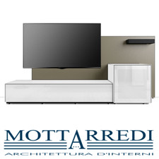 MOBILE PORTA TV CON SCHIENALE MUNARI CONNECT GROUND GLASS - Chiama x sconto