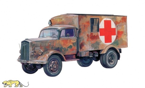 Italeri 7055 Wehrmacht Kfz. 305 - Opel Blitz - SanitäTswagen - 1:72-image