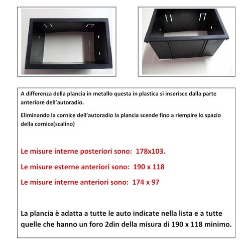 MASCHERINA/PLANCIA PER AUTORADIO 2 DIN UNIVERSALE - PEUGEOT-CITROEN E ALTRE. - Foto 3 di 4