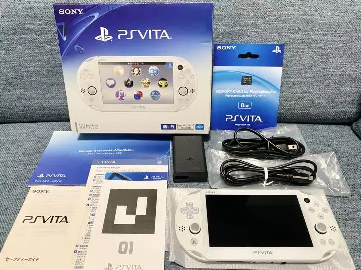 Sony PlayStation Vita PCH-2000 White Wi-Fi Model With Box Console Japan  Used (K)