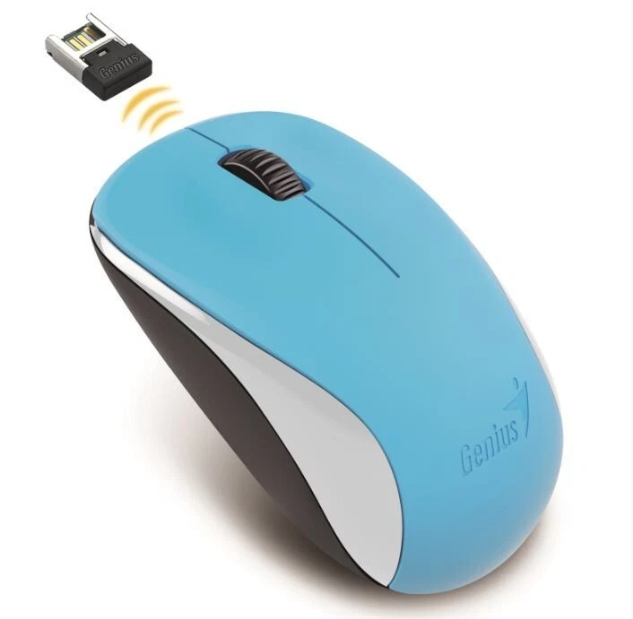 Mouse Wireless Optical Ambidextrous Scroll Wheel Genius Nx-7000 Blue 1200 DPI - Image 2 of 4