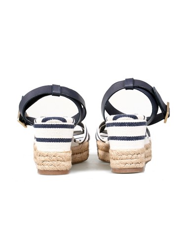 TORY BURCH Striped Wedge Sandals - Picture 3 of 5