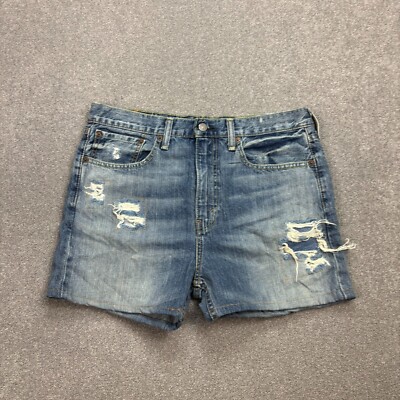 Levis Jeansshorts Damen W33 blau Jorts Mom Relaxed Red Tab Y2K Wash USA Lady