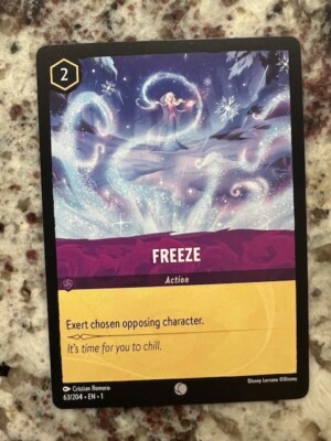 DISNEY LORCANA THE FIRST CHAPTER NON FOIL COMMON CARD FREEZE ELSA 63/204