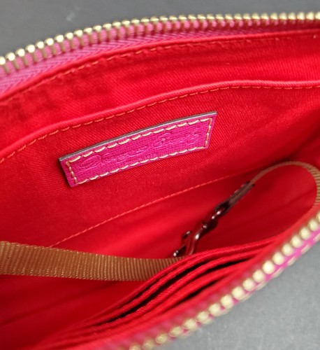 Dooney & Bourke Lexi Saffiano Leather Crossbody Bag XF400 FH in Fuchsia NWT - Picture 6 of 15