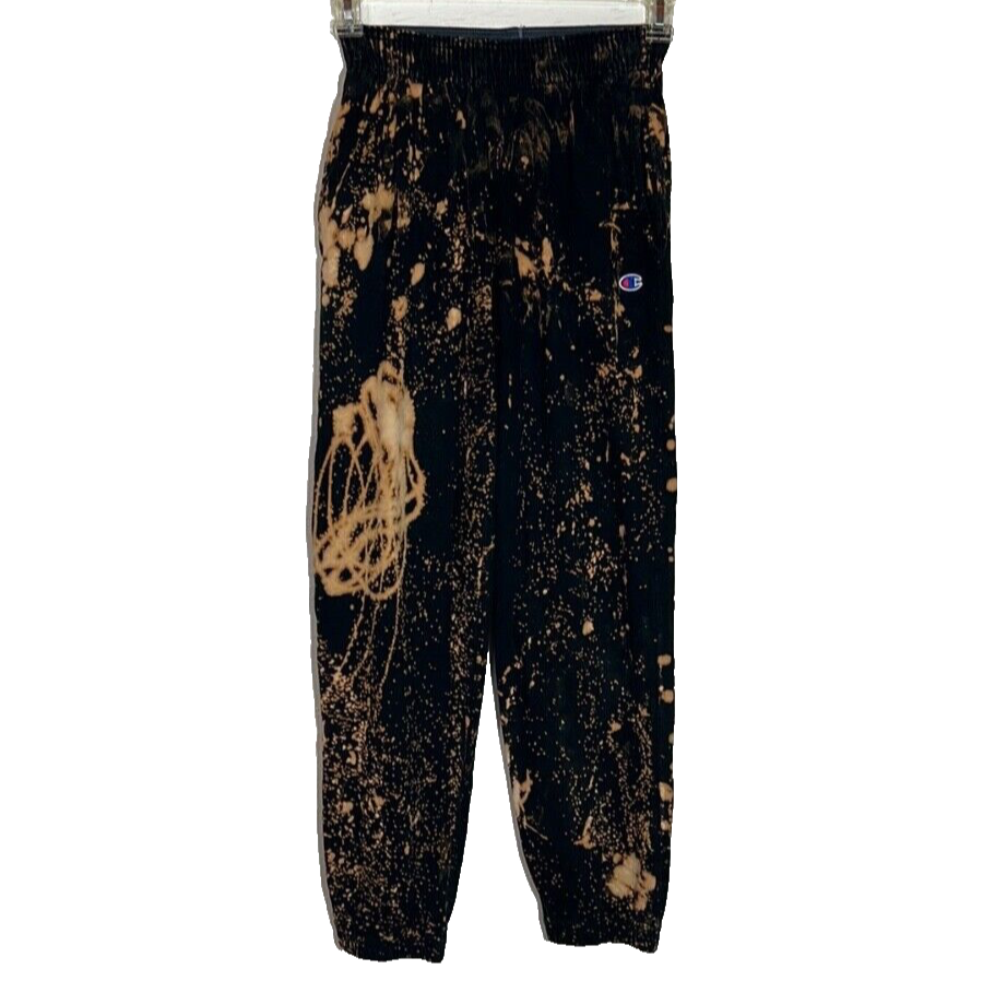 Champion Bleach Dyed Unisex Joggers with Drawstring in Size Small