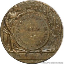 F2339 Rare Medal USA France Vin Vigne Viticulture Wine 1900's Rivet ->Offer