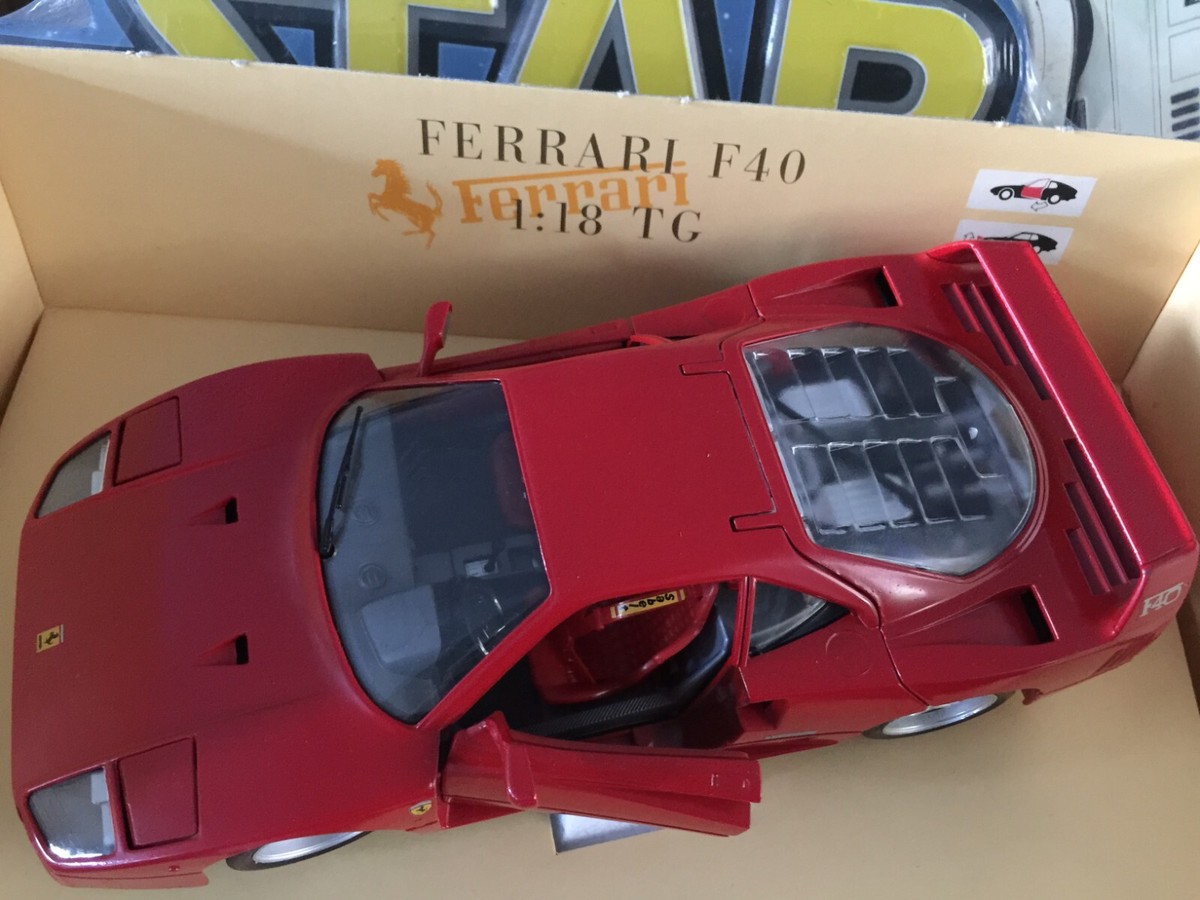 Tonka Ferrari F40 diecast car Polistil red 1/18 scale Italy