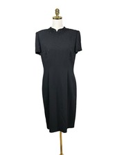 VTG Donna Morgan Womans Black Formal Dress Size 10 Beaded Cockail