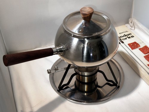 Vintage Gourmet International Edelstahl Fondue Set mit Gabeln Japan - Bild 1 von 6