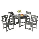 Uimoso 5 Pieces Outdoor Patio Dining Set Furniture Table and 4 Chairs Backyard