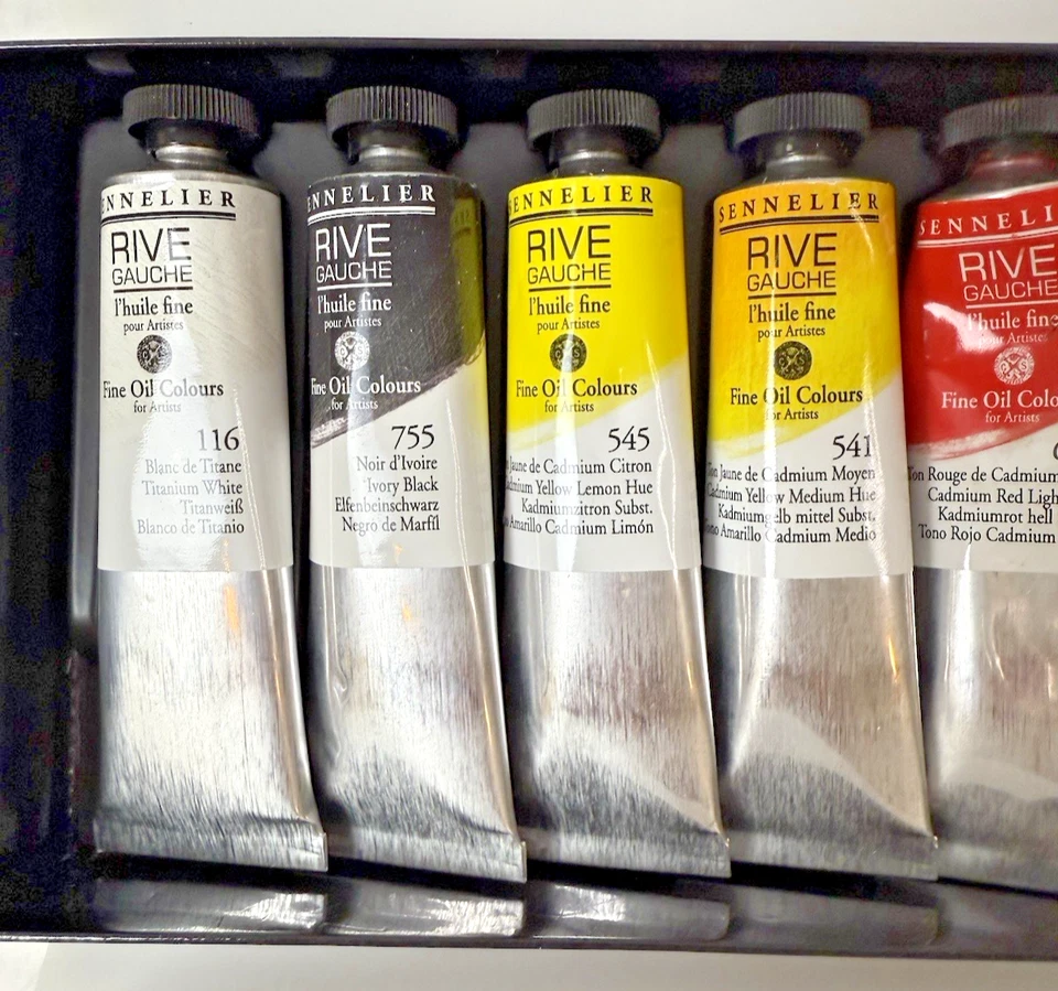 Sennelier Rive Gauche Artists Oil Color - Set of 10 - 21 ml - only 1 tube opened - Image 3 of 4