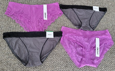 DKNY Underwear Bikini Hipster Pink Gray Panties Lot Of 4 Size L
