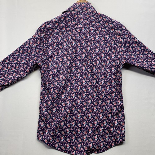 Con.Struct Shirt 4-Way Stretch Slim Fit Men S Floral Cooling Comfort Long Sleeve - Picture 8 of 9