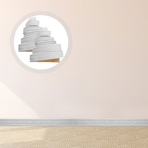 2 Rolls Waistline Sticker Adhesive Border Skirting Wall Wallpaper - Bild 12 von 12