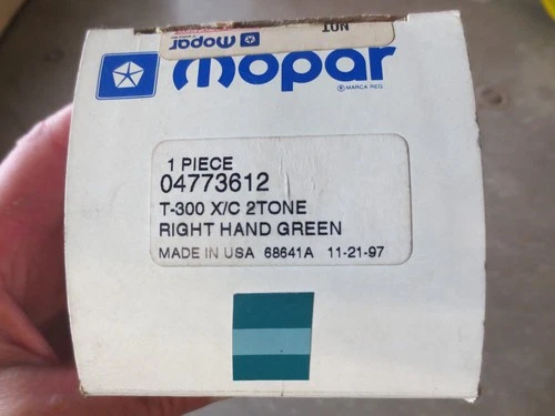 1994- #4773612 1997 Dodge Ram 1500,2500,3500 OEM Right Bedside Stripe Tape Green