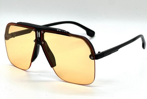 Sunglasses Rectangular Brown Lens Flat Lens Retro Shades UV Protection Lentes - Picture 15 of 42