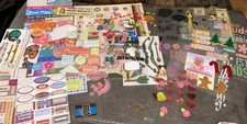Scrapbook Embellishment Huge Lot Of Stickers Every Genre Partial Sheets
