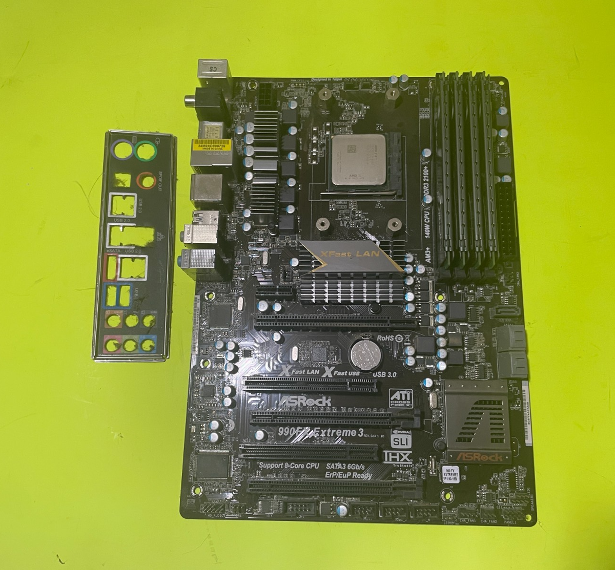 Asrock 990FX Extreme Motherboard w/AMD FX-8320, 16GB RAM, IO