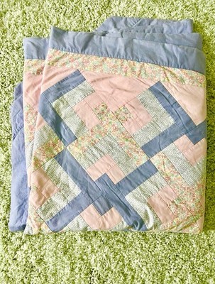 Einzigartige handgefertigte Steppdecke aus Laura Ashley Stoff - Einzelbett Fee/Cottagecore 